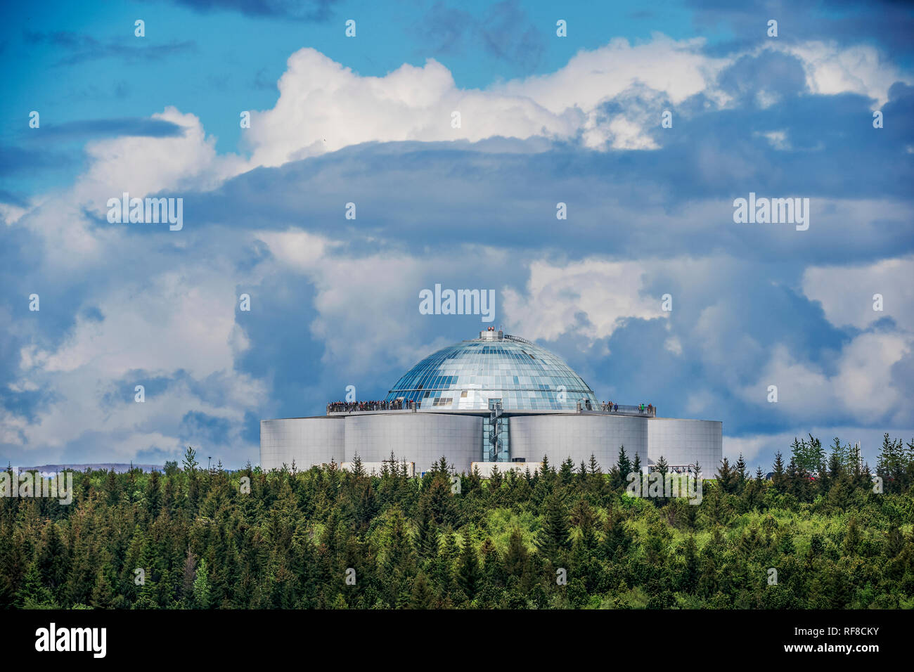 Museo Perlan,(La Perla) Reykjavik, Islanda. Perlan presenta natura Islandese in esclusiva high-tech modi. Foto Stock