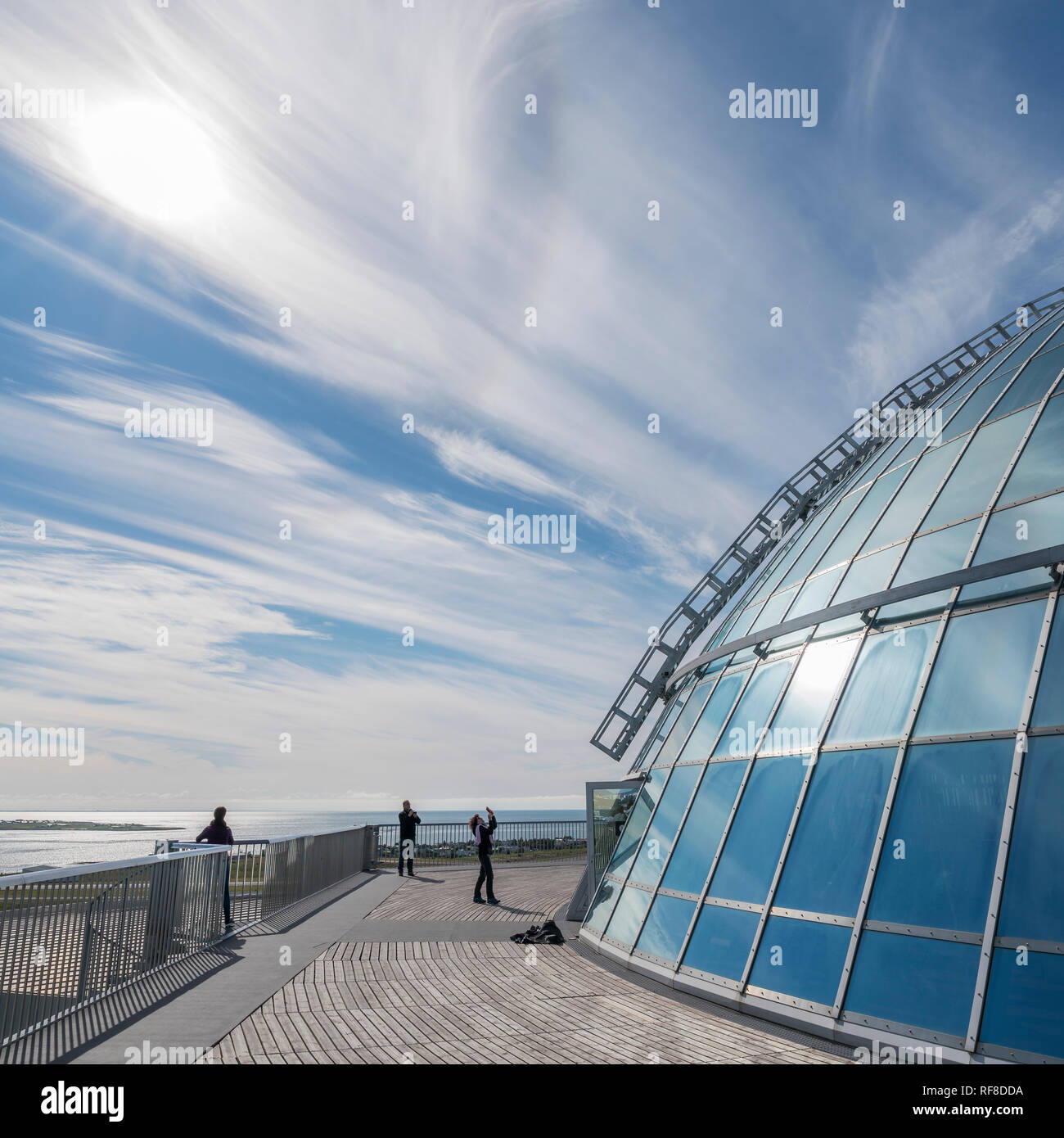 Museo Perlan (perla) Reykjavik, Islanda. Perlan presenta natura Islandese in esclusiva high-tech modi. Foto Stock