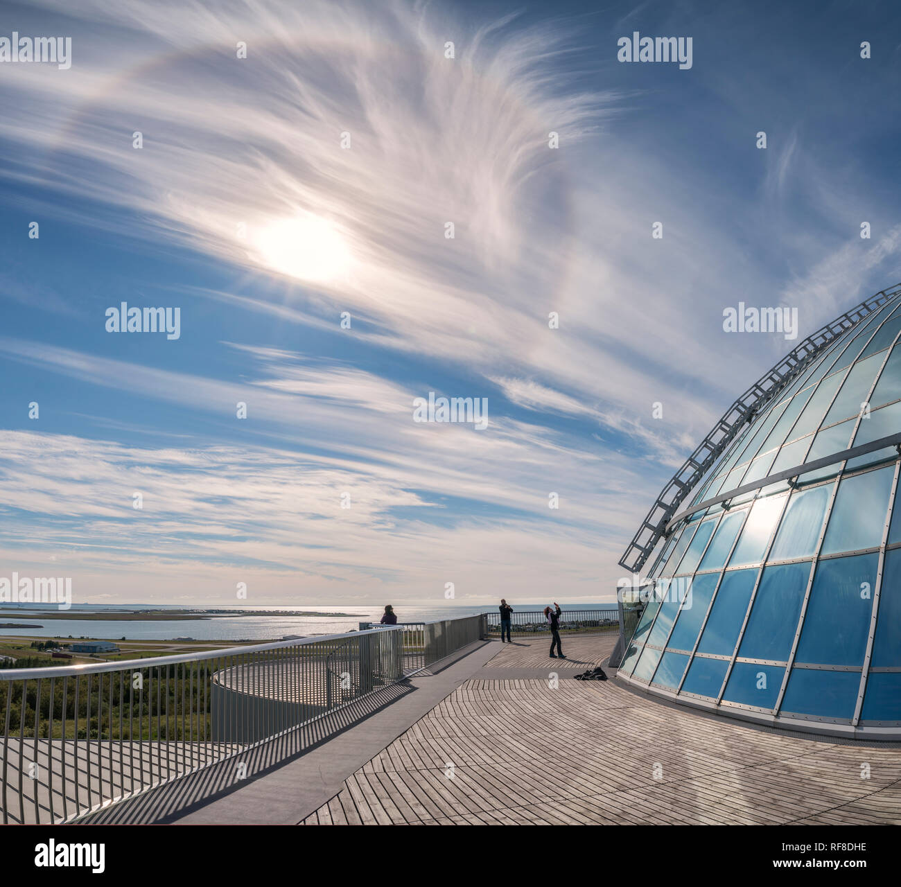 Museo Perlan (perla) Reykjavik, Islanda. Perlan presenta natura Islandese in esclusiva high-tech modi. Foto Stock