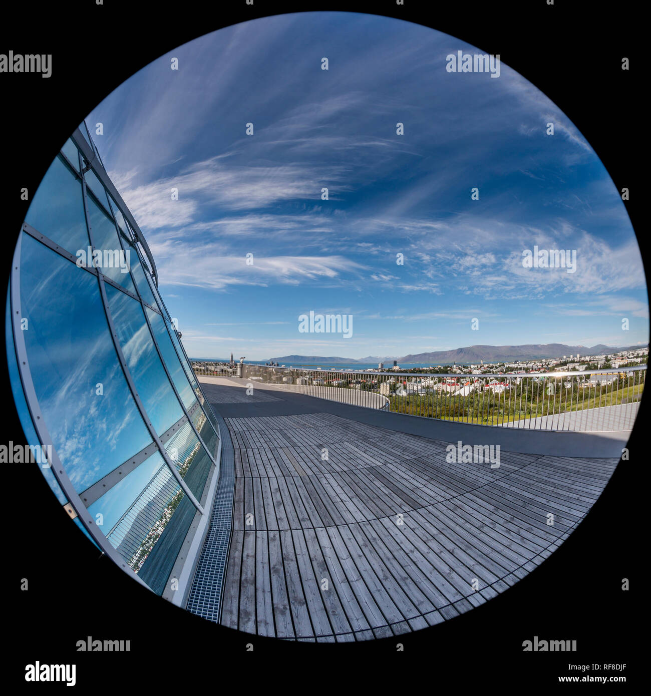 360 gradi- Mazzo di terapia intensiva, Museo Perlan,(La Perla) Reykjavik, Islanda. Foto Stock