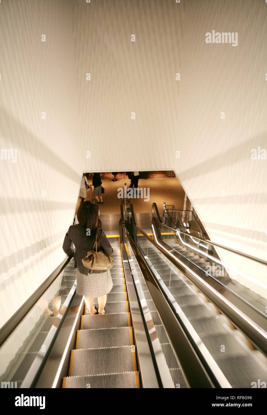 JR-linea treno regionale e delle piattaforme e la stazione di Tokyo, Tokyo, Giappone, Asia Foto Stock