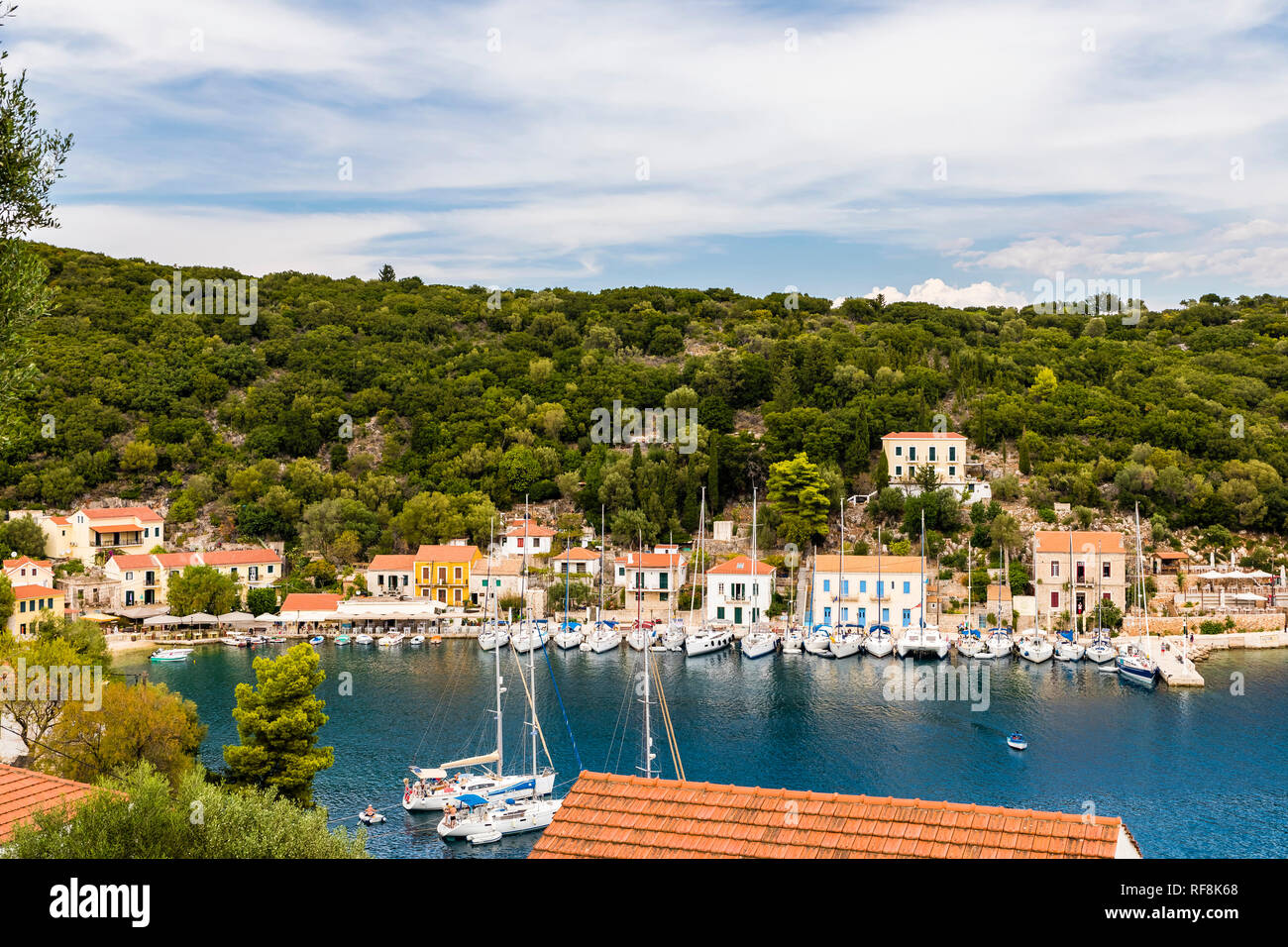 La Grecia, guardare a Itaca, mare Ionico, porto, Kioni, , Griechenland, Blick auf Itaca, Ionisches Meer, Hafen Foto Stock