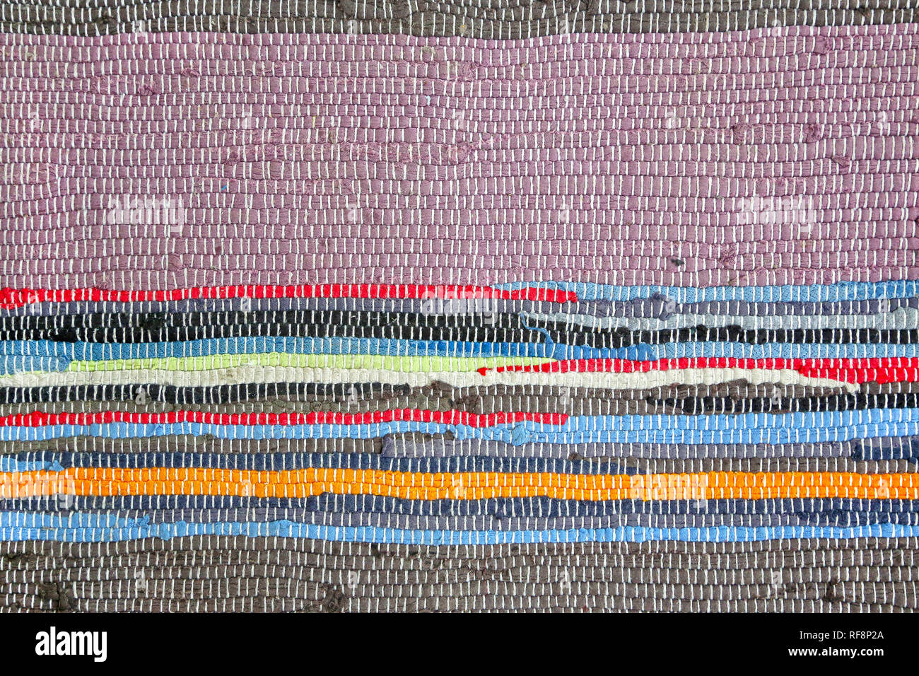 Dettaglio di colorato zerbino utilizzare per lo sfondo Foto Stock