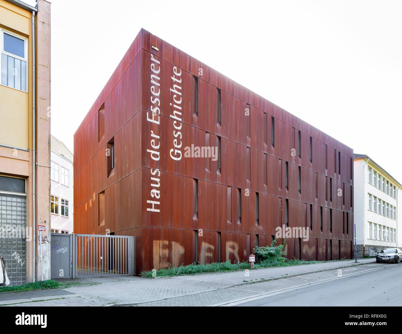 Haus der Geschichte, la rivista della città di archivi, Essen, la zona della Ruhr, Nord Reno-Westfalia, Germania Foto Stock