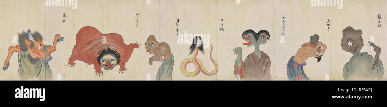 Oni giapponese creature illustrazione Foto Stock