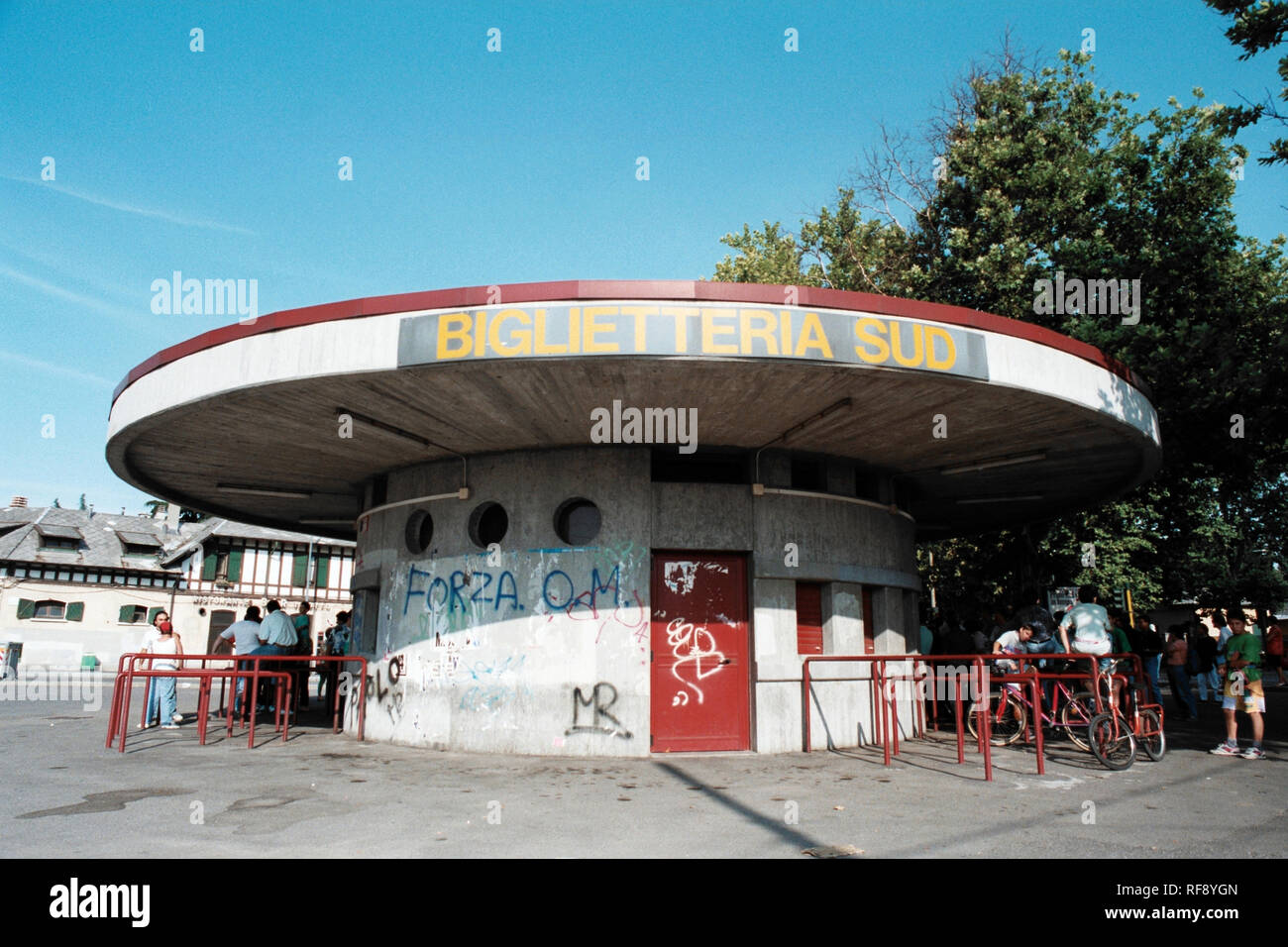 Vista generale dello stadio di San Siro, Milano, Italia, casa di AC Milan e Inter Milan, raffigurato su 24 Luglio 1993 Foto Stock