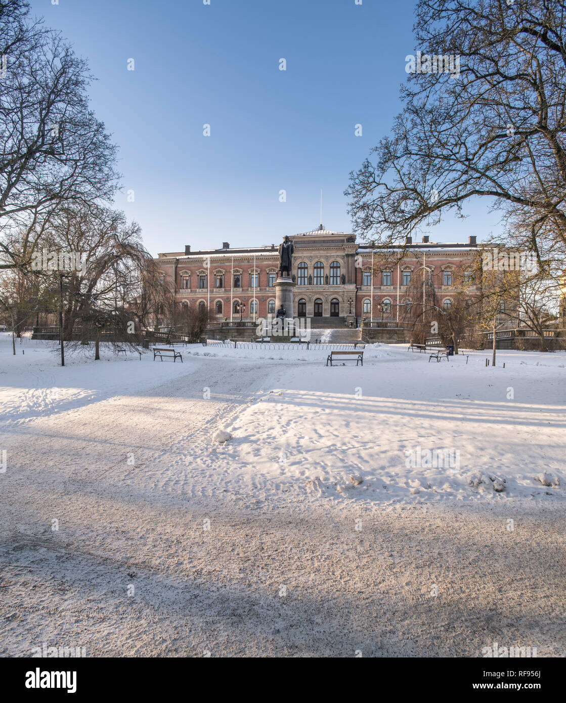 Università di Uppsala sala dal Parco di università di Uppsala, Scandinavia Foto Stock