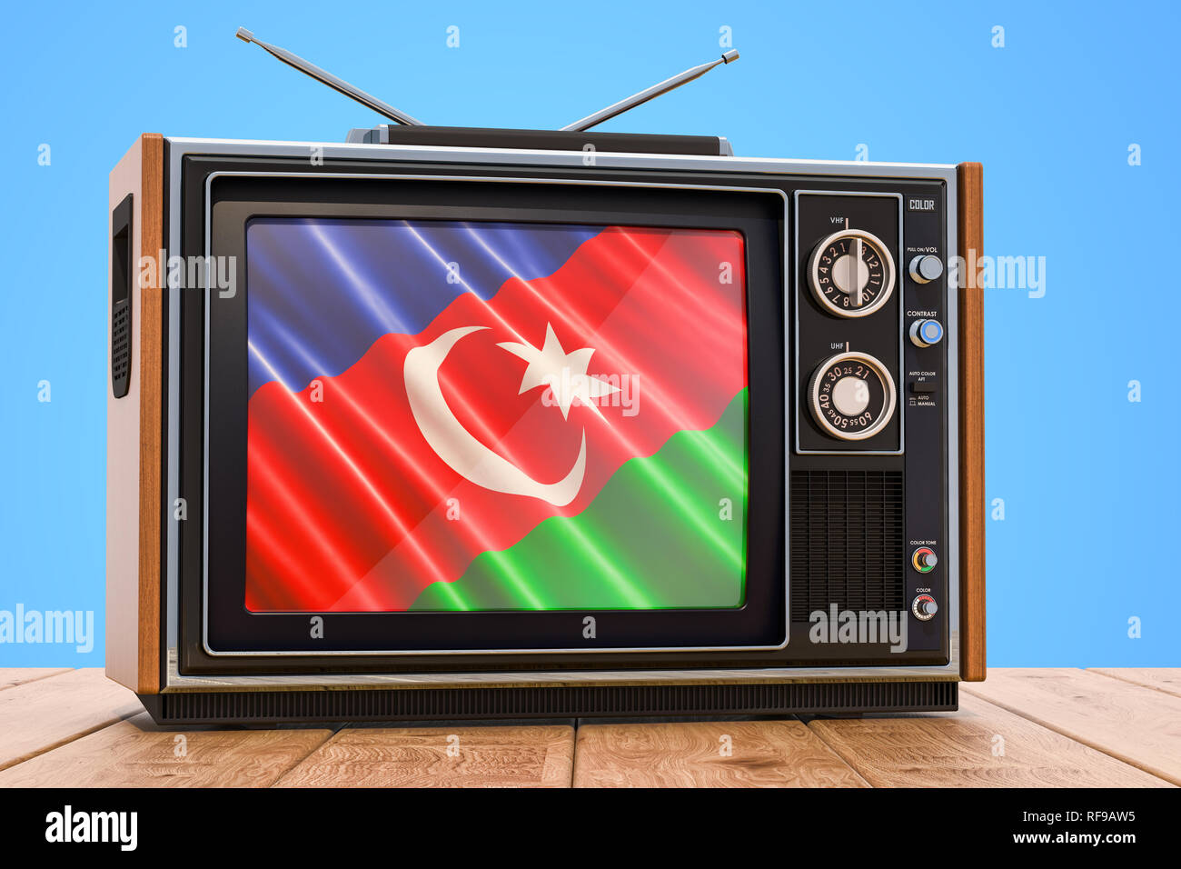 Azerbaigiani concetto di televisione, rendering 3D Foto Stock