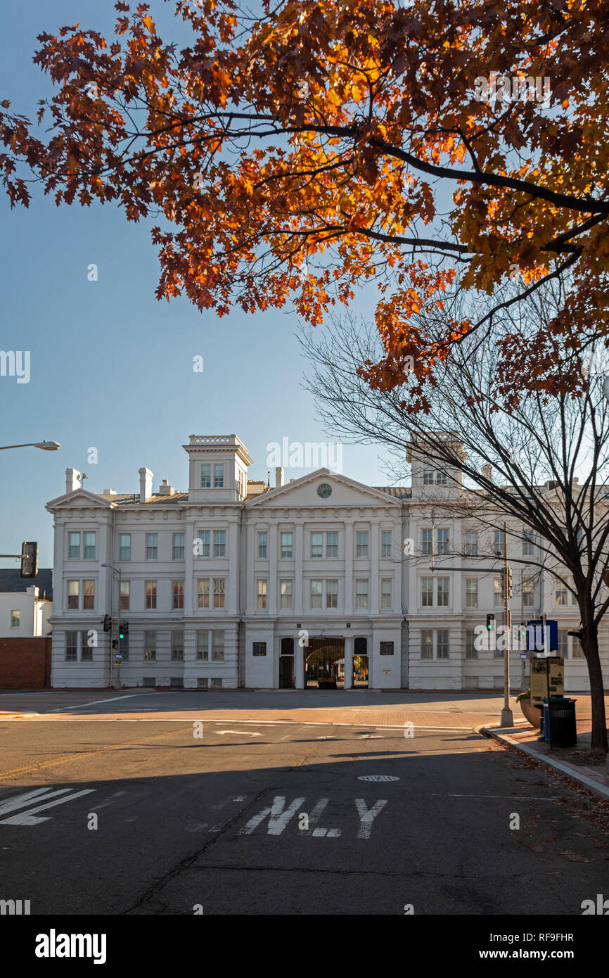 Washington, DC - il cancello principale del Washington Navy Yard. Foto Stock