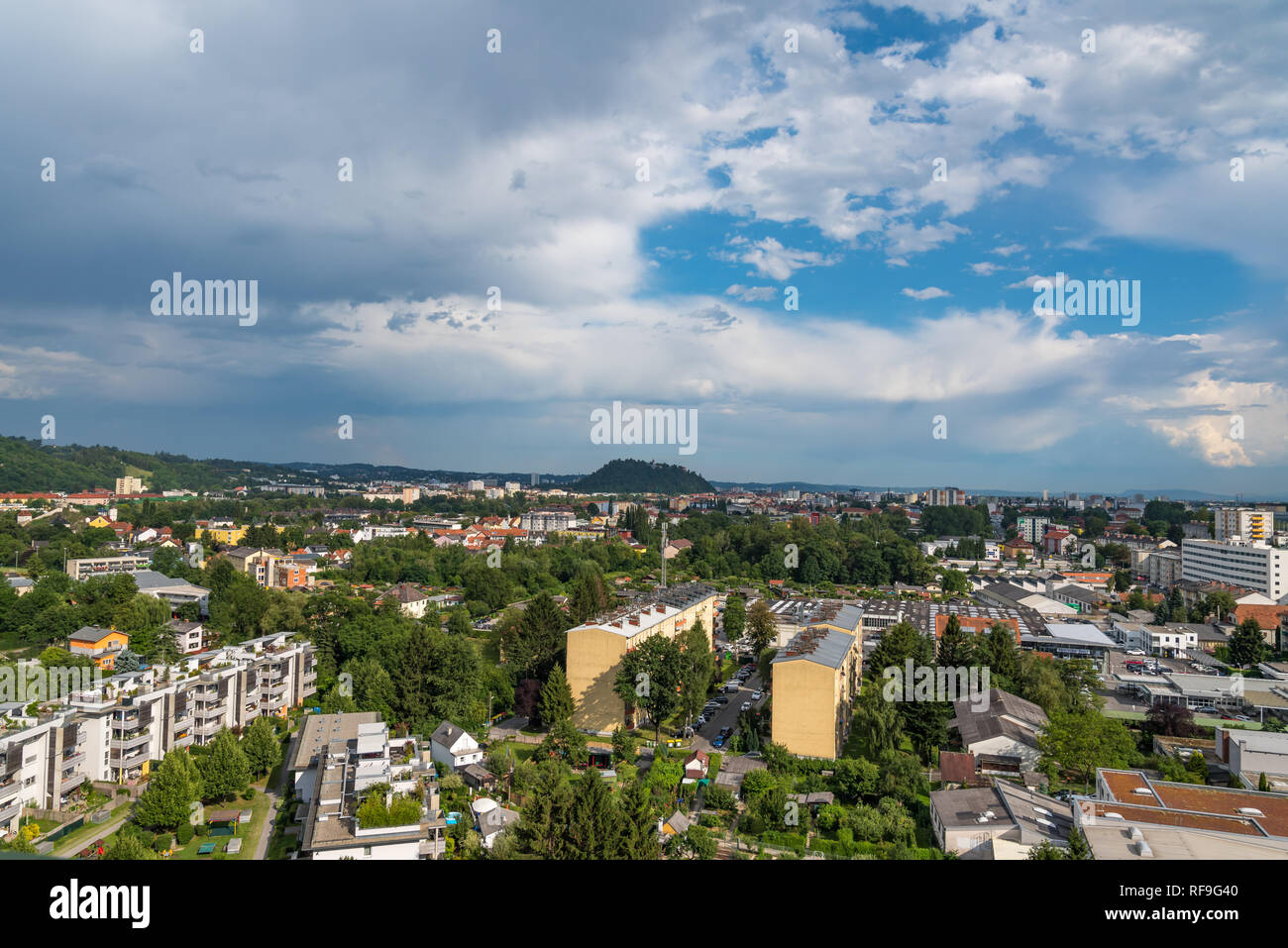 Graz Cityscape Foto Stock