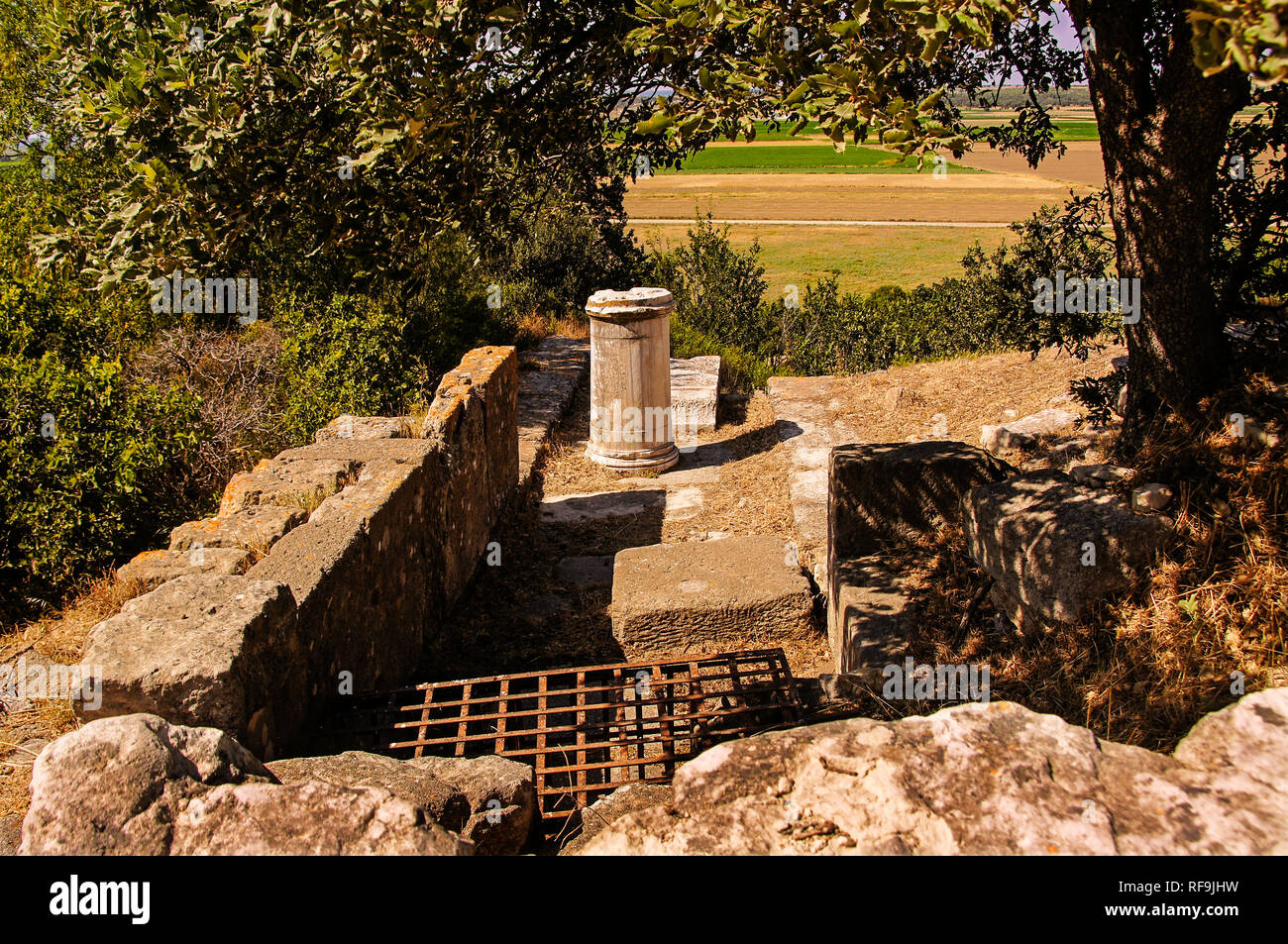 Il bastione del Nord. Sito archeologico di Troia. Truva, Canakkale, Marmara, Turchia occidentale Foto Stock