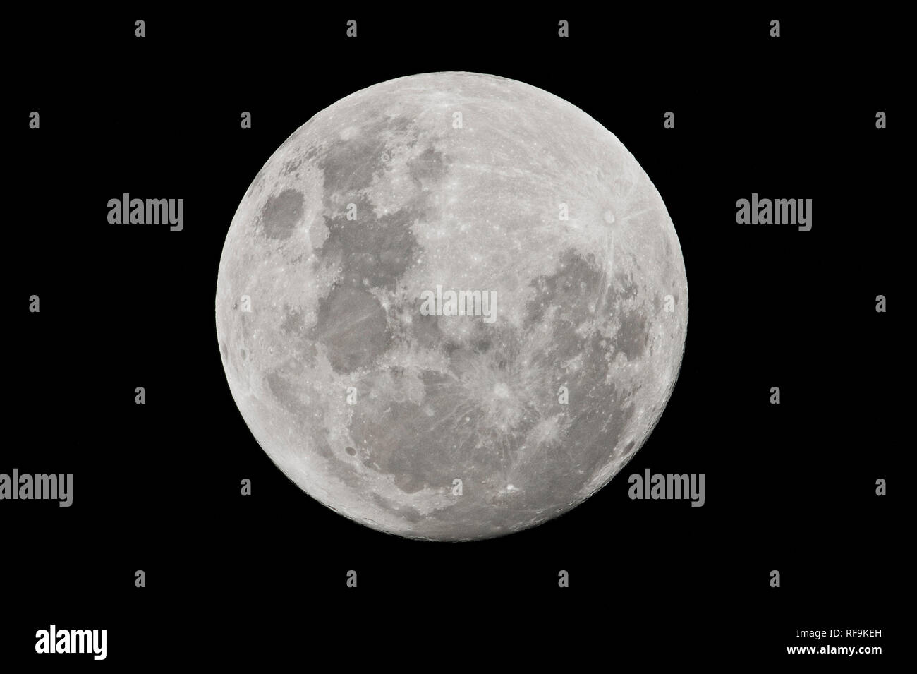 La luna presa da Soussusvlei, Namibia, Africa Foto Stock