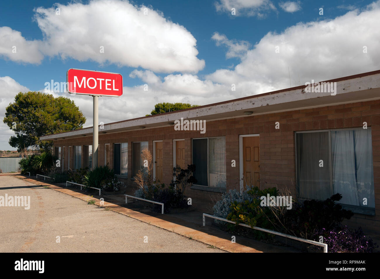 Esterno di un motel, Terowie, Sud Australia Foto Stock