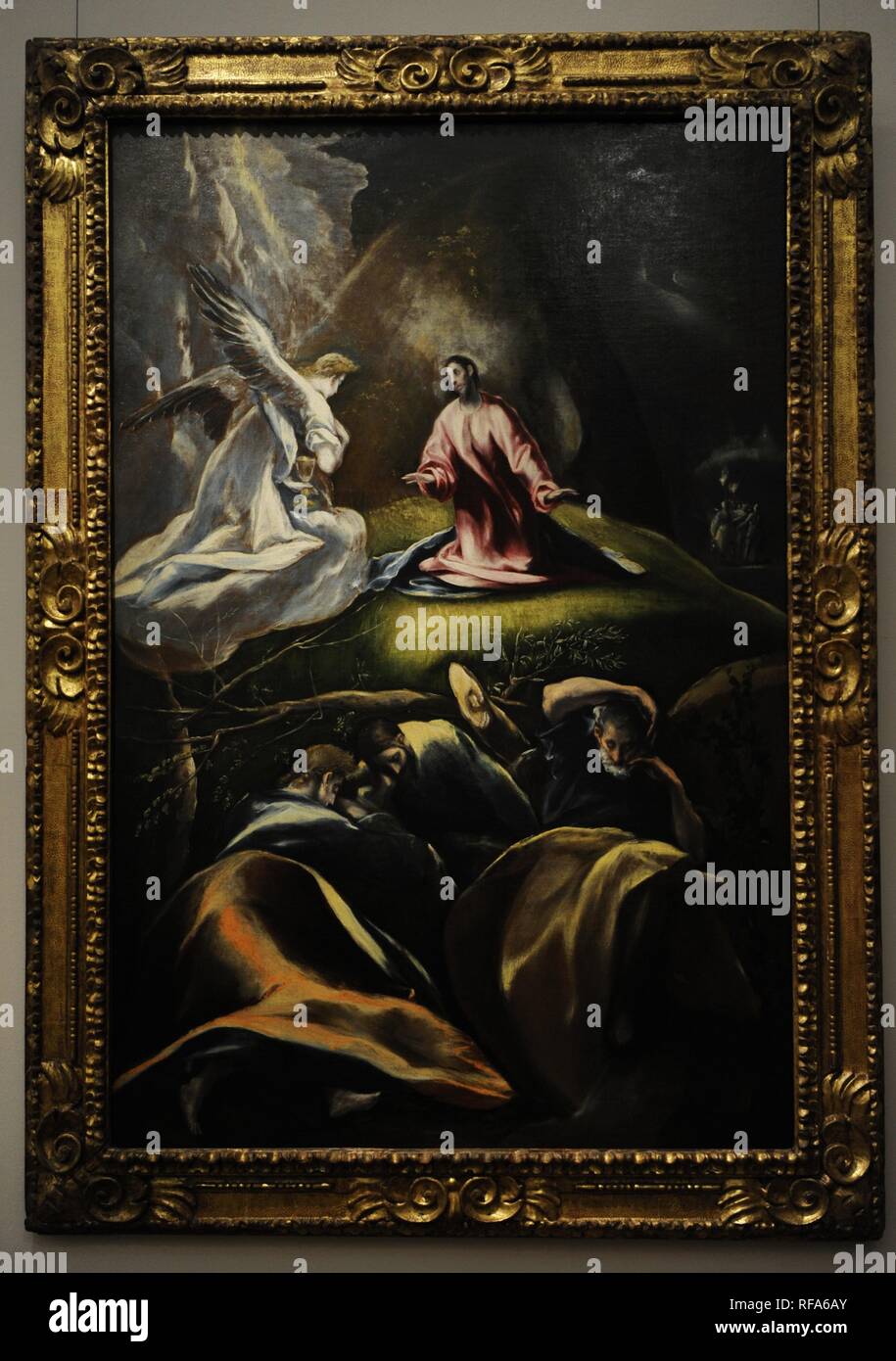 El Greco (1541-1614). Pittore cretese. L'agonia nel giardino, c.1610-1612. Museo di Belle Arti. Budapest. Ungheria. Foto Stock