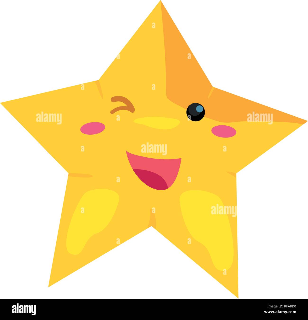 Carino star winking l'occhio video gioco illustrazione vettoriale Immagine  e Vettoriale - Alamy