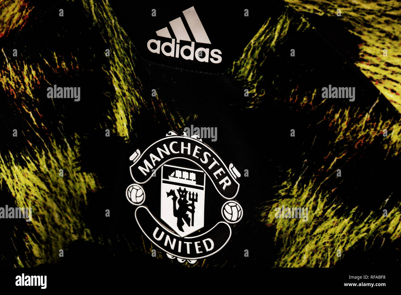 Il Manchester United EA Sports Limited Edition Jersey. Foto Stock