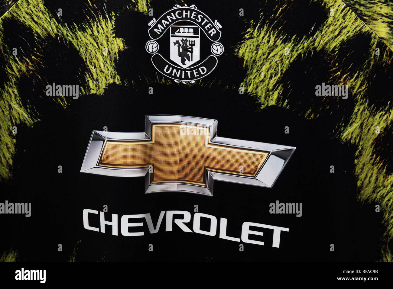 Il Manchester United EA Sports Limited Edition Jersey. Foto Stock