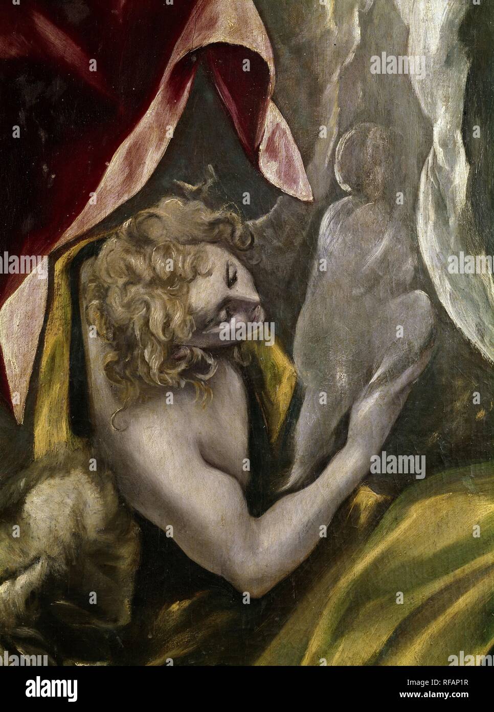 "La sepoltura del Conte di Orgaz" (dettaglio), 1587, olio su tela. Autore: GRECO, EL. Posizione: IGLESIA DE SANTO TOME. Toledo. Spagna. Foto Stock