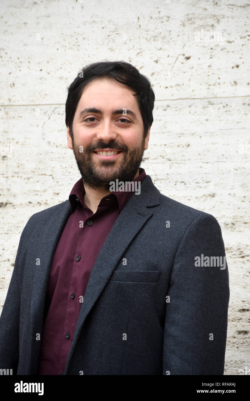 Roma, Italia. 24 gen 2019. Lo spazio cinema moderno - Presentazione film IL PRIMO RE Matteo Rovere regista Credito: Giuseppe Andidero Credito: Giuseppe Andidero/Alamy Live News Foto Stock