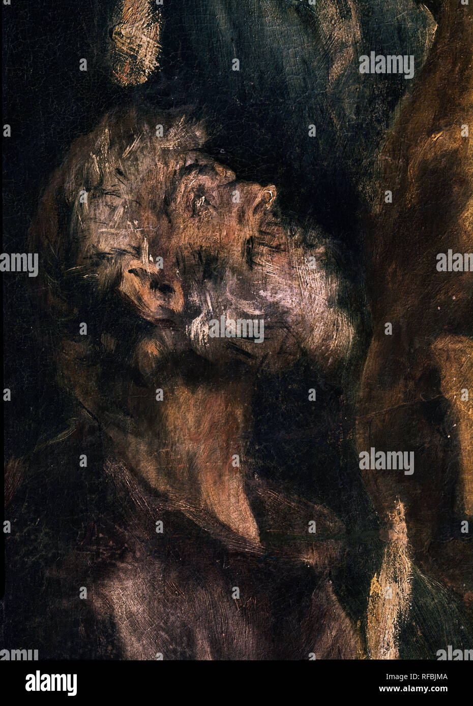 "Pentecoste" (dettaglio), ca. 1600, Scuola di Spagnolo, olio su tela, P00828. Autore: GRECO, EL. Posizione: Il MUSEO DEL PRADO-PINTURA. MADRID. Spagna. Foto Stock