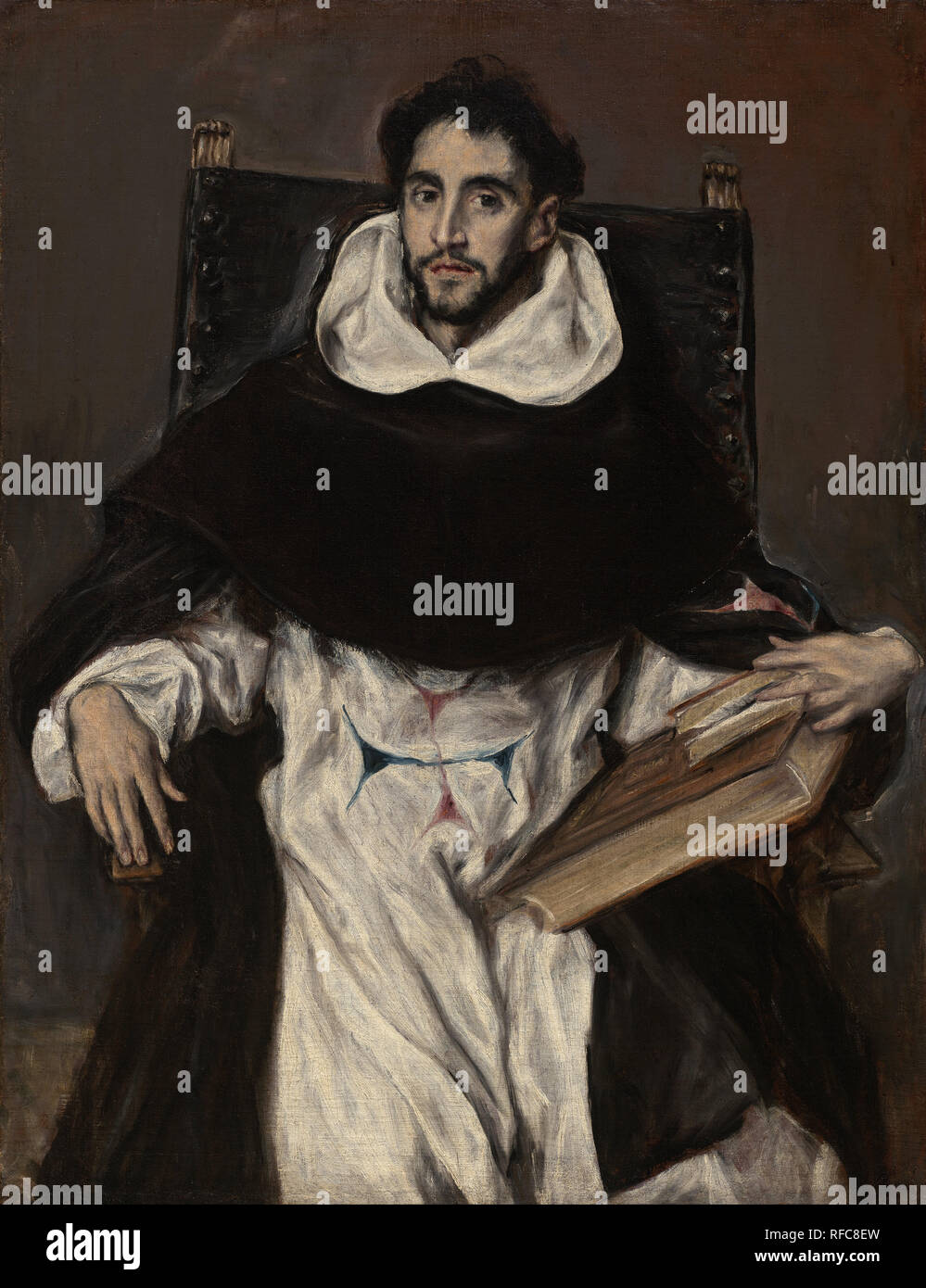 Fray Hortensio Félix Paravicino. Data/Periodo: 1609. La pittura. Olio su tela. Altezza: 1.121 mm (44.13 in); larghezza: 861 mm (33.89 in). Autore: GRECO, EL. Foto Stock