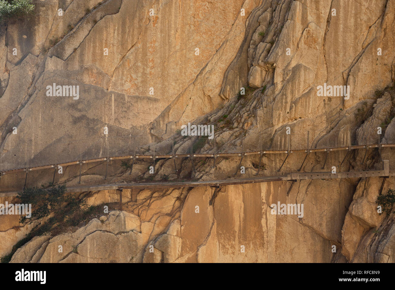 ARDALES (MALAGA), Spagna passeggiata turistica lungo la 'El Caminito del Rey' (King's Little percorso), il mondo più pericoloso sentiero, Spagna Foto Stock