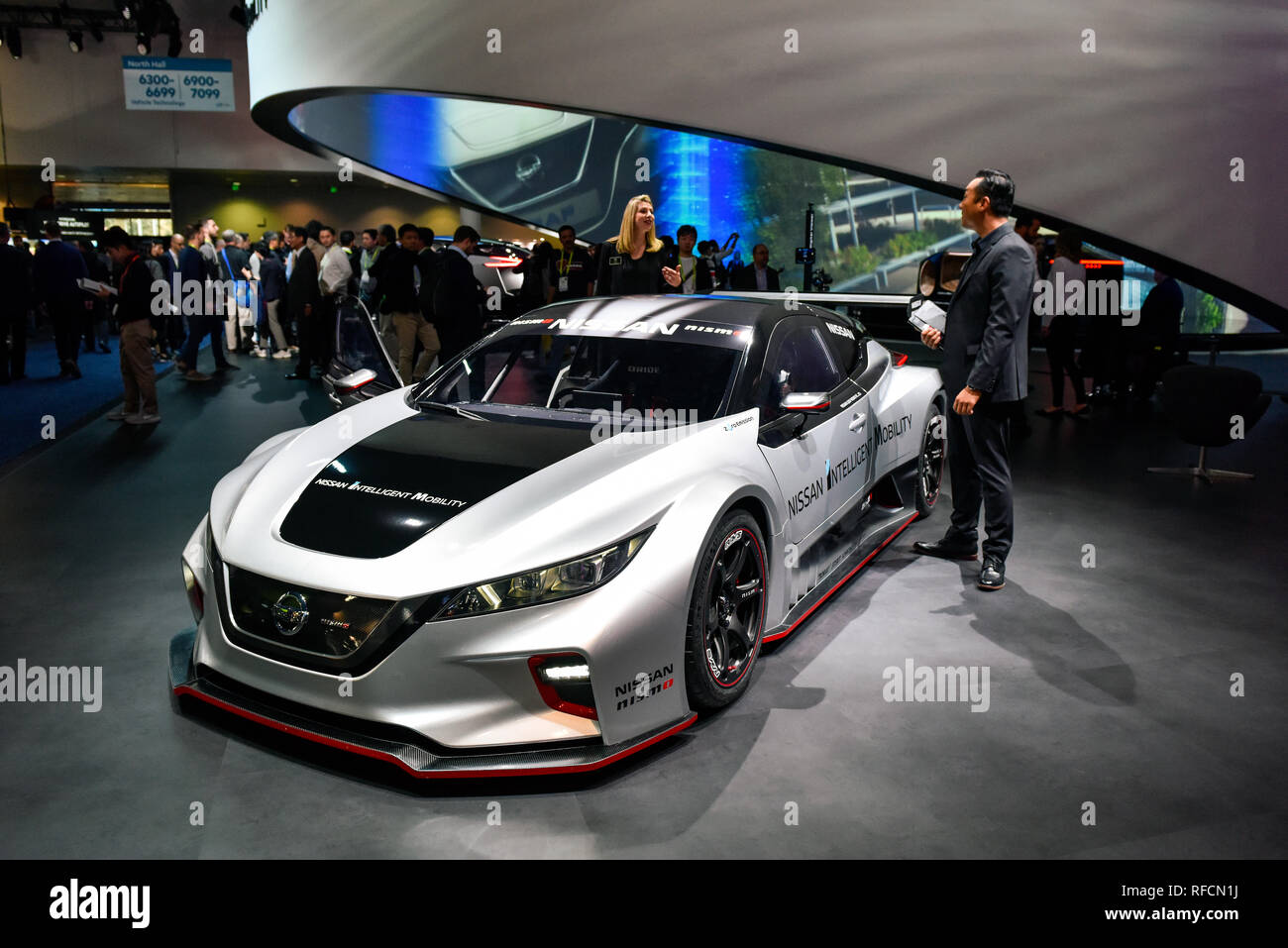 Nissan concept car al 2019 CES Consumer Electronics Show di Las Vegas, Nevada Foto Stock