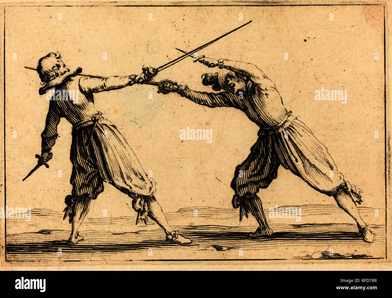 Duello con spade e pugnali, c. 1622 Foto stock - Alamy