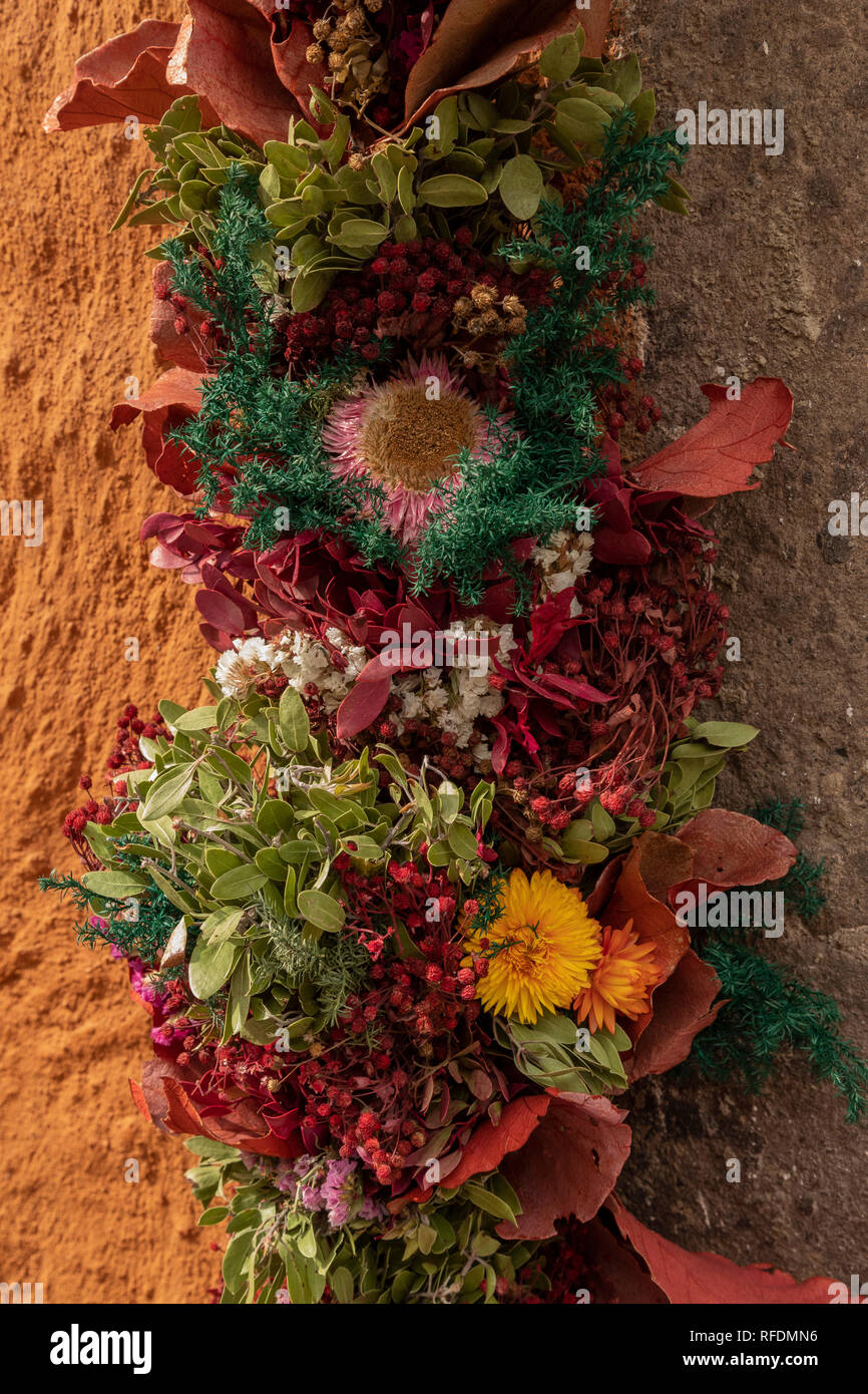 Le decorazioni di Natale in San Miguel De Allende, Messico centrale. Foto Stock