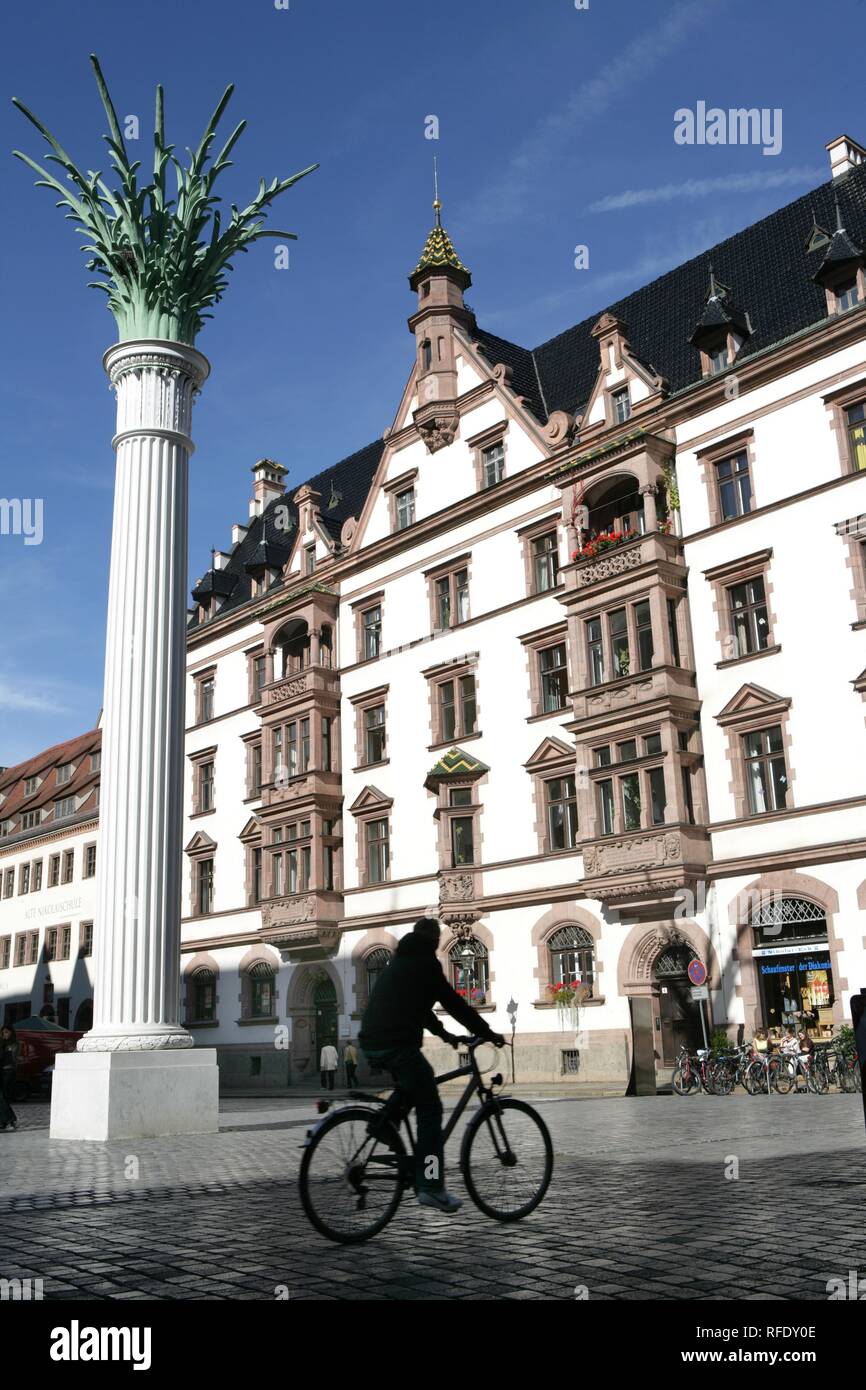 Colonna nella parte anteriore del Leipzig, in Sassonia, Germania Foto Stock