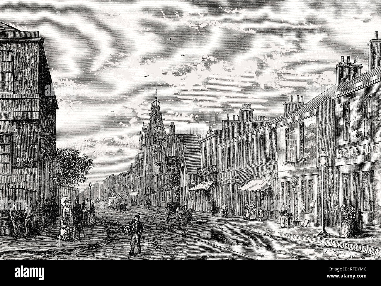 High Street, Portobello, Edimburgo, Scozia, XIX secolo Foto Stock