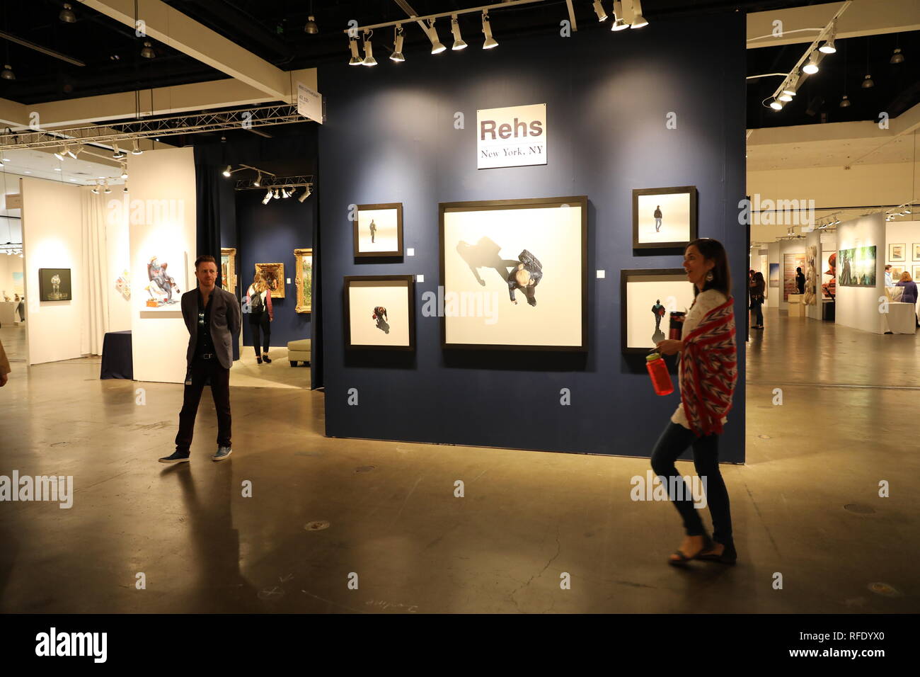Los Angeles, CA/USA - 1/24/2019: La Mostra d'arte al Los Angeles Convention Center che è il più completo di arte contemporanea internazionale S Foto Stock
