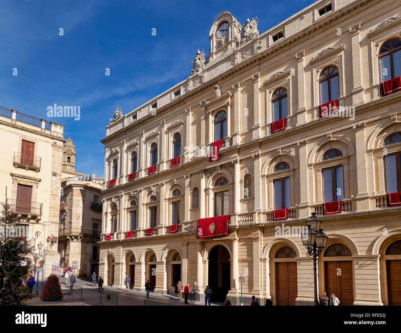 Il Municipio di Caltagirone. Sicilia Italia Foto Stock