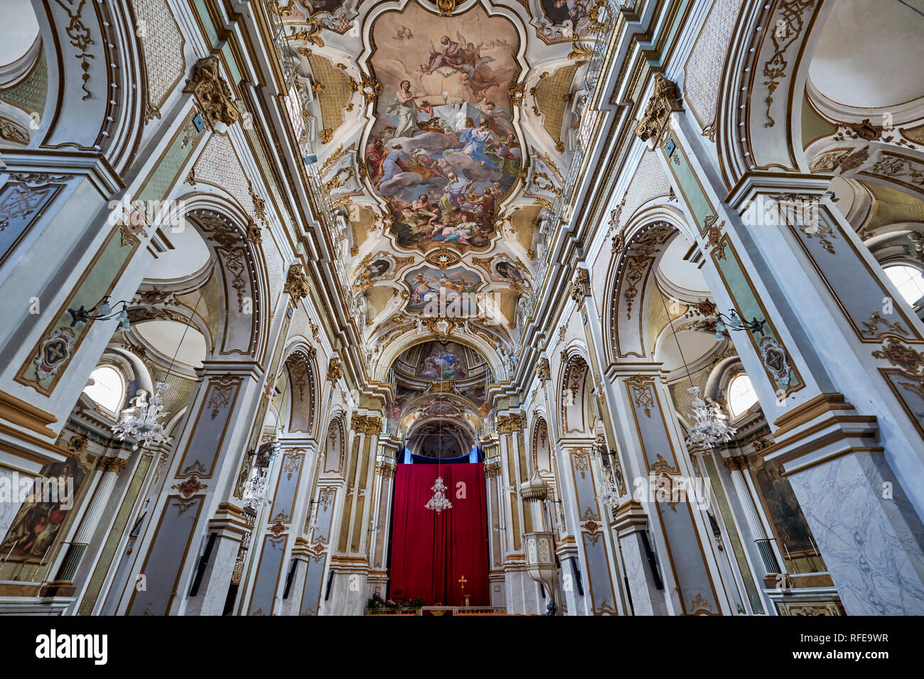 Vincenzo Sinatra la Basilica di Santa Maria Maggiore. Ispica Sicilia Italia Foto Stock