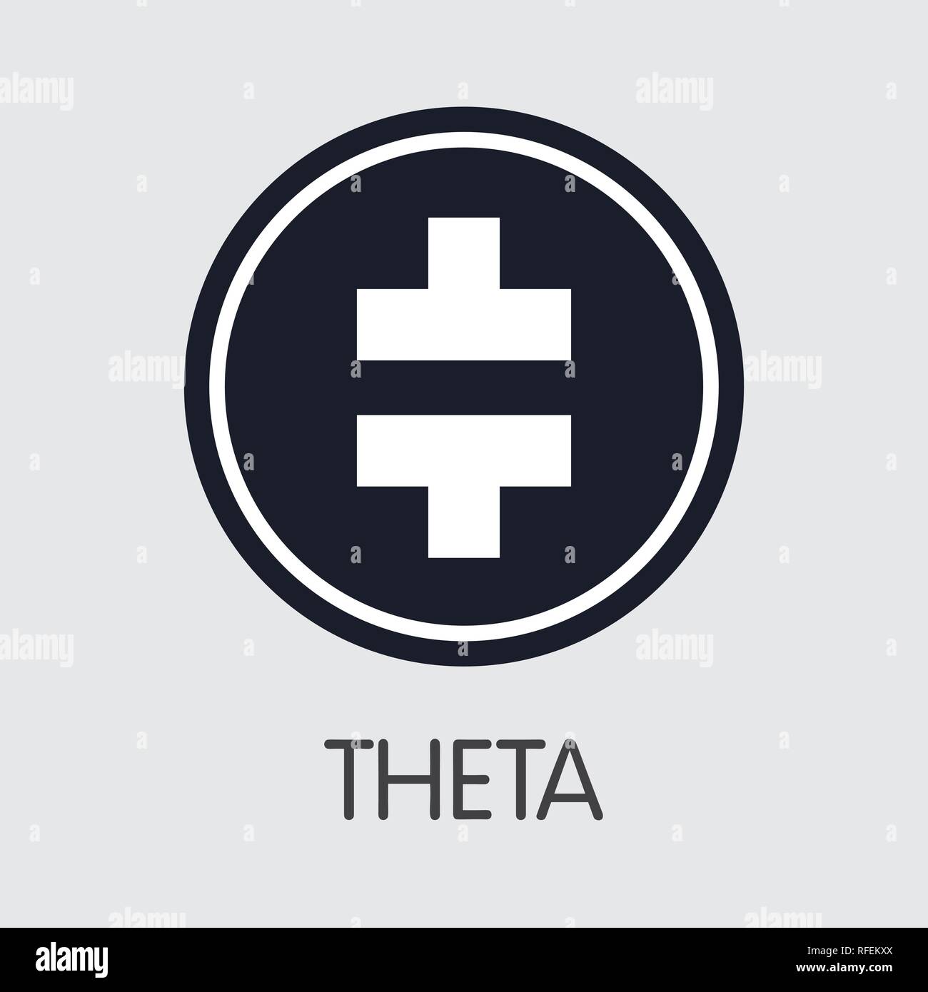 THETA - Theta. L'icona di Crypto monete o emblema di mercato. Illustrazione Vettoriale THETA - Theta. L'icona di Crypto monete o emblema di mercato. Illustrazione Vettoriale