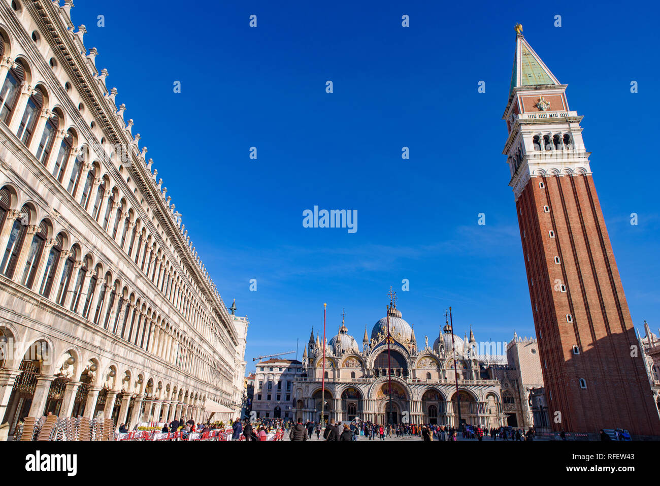 Piazza San Marco (Piazza San Marco), Venezia, Italia Foto Stock