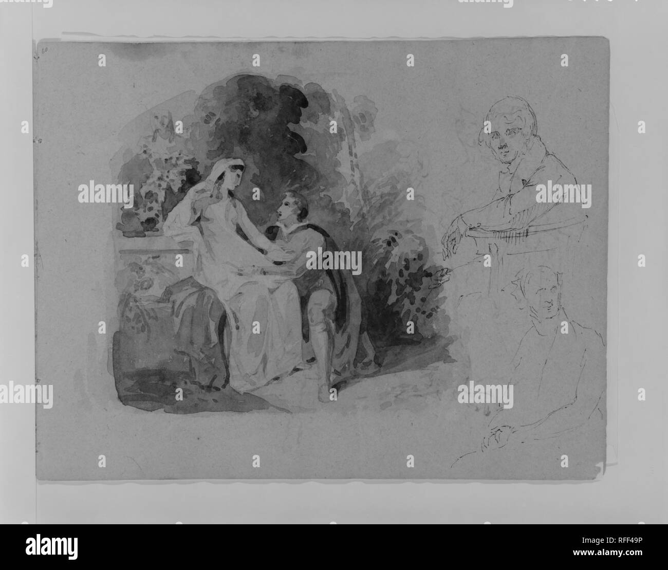 (Da Sketchbook). Artista: Thomas Sully (American, Horncastle, Lincolnshire 1783-1872 Philadelphia, Pennsylvania). Dimensioni: 9 x 11 1/2 in. (22,9 x 29,2 cm). Data: 1810-20. Museo: Metropolitan Museum of Art di New York, Stati Uniti d'America. Foto Stock