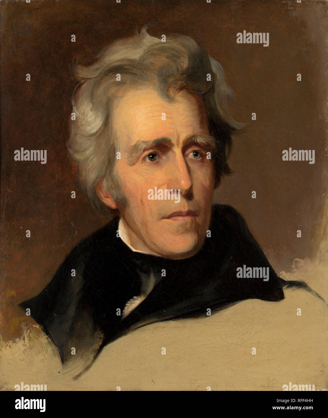 Andrew Jackson. Data: 1845. Dimensioni: complessivo: 51,8 x 43,8 cm (20 3/8 x 17 1/4 in.) incorniciato: 74,9 x 66,7 cm (29 1/2 x 26 1/4 in.). Medium: olio su tela. Museo: National Gallery of Art di Washington DC. Autore: Thomas Sully. Foto Stock