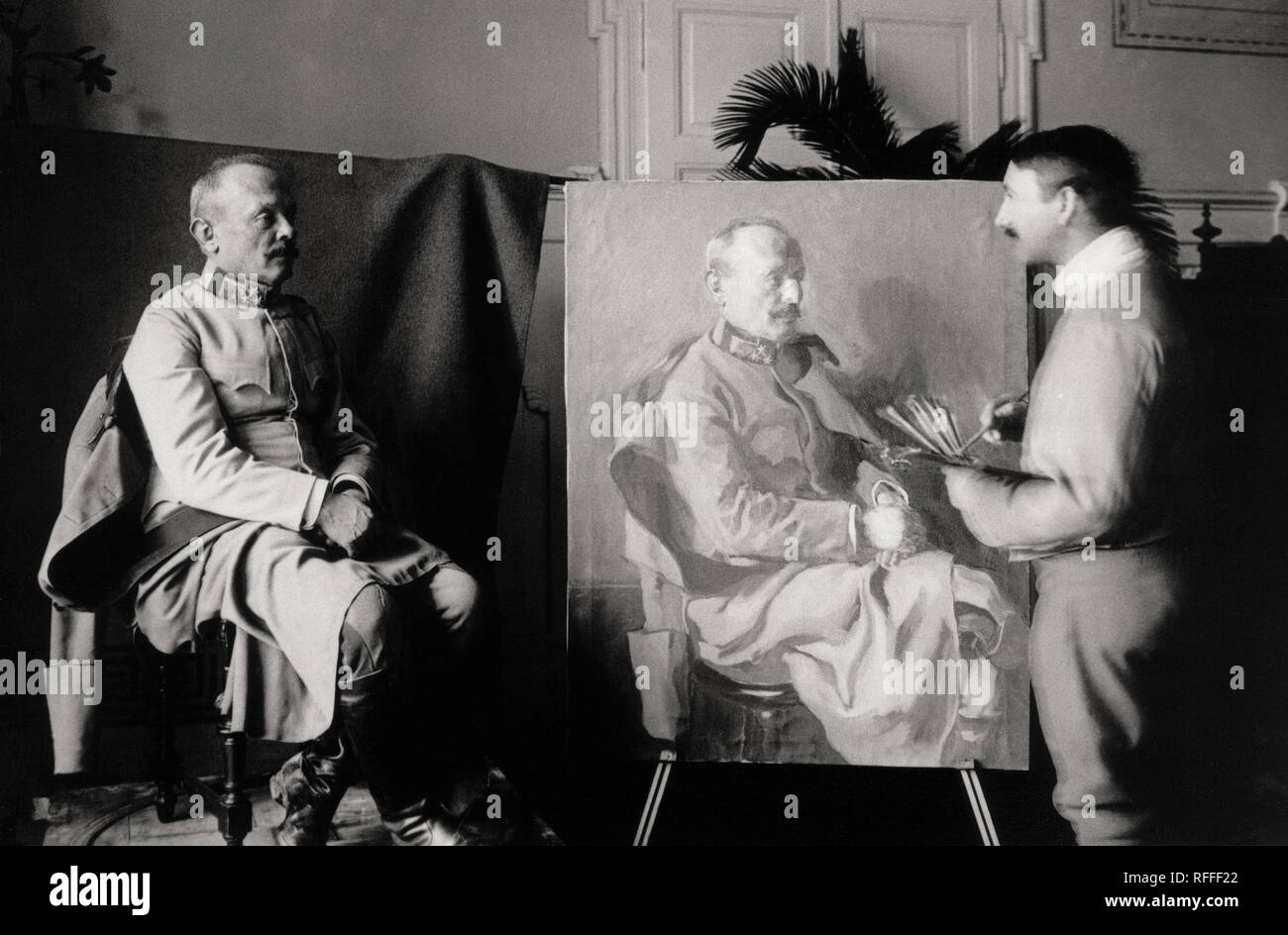 Ritratto di K.u.k.Feldmarschall Svetozar Boroević (Borojević) (13 dicembre 1856 - 23 Maggio 1920) era un impero austro-ungarico maresciallo di campo che è stato descritto come uno dei migliori strateghi difensiva della Prima Guerra Mondiale. Egli è stato dato nobiltà austriaca come Barone Boroević von Bojna, e successiva salita al rango di maresciallo di campo prima della fine della Prima Guerra Mondiale nel 1918. Foto Foto Stock