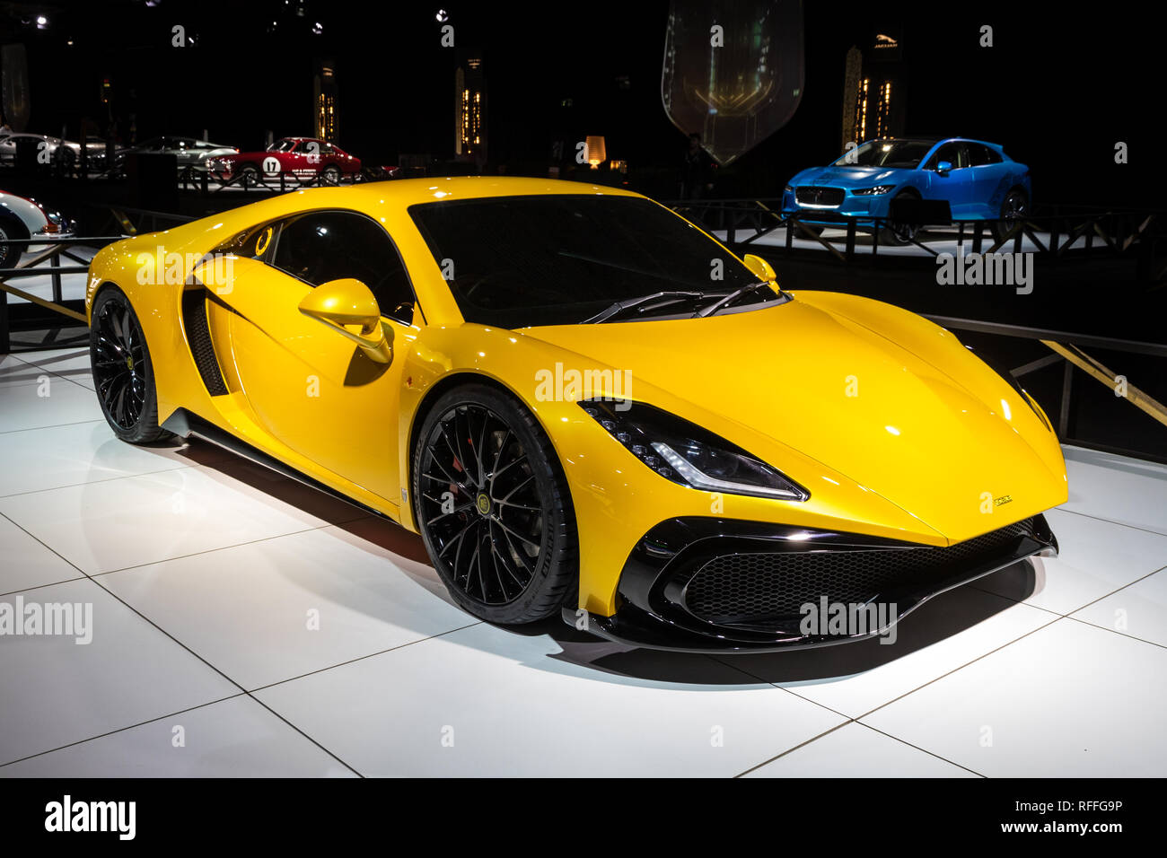 Bruxelles - Jan 18, 2019: Noble M500 auto sportiva presentati presso la 97Bruxelles Motor Show 2019 Autosalon. Foto Stock