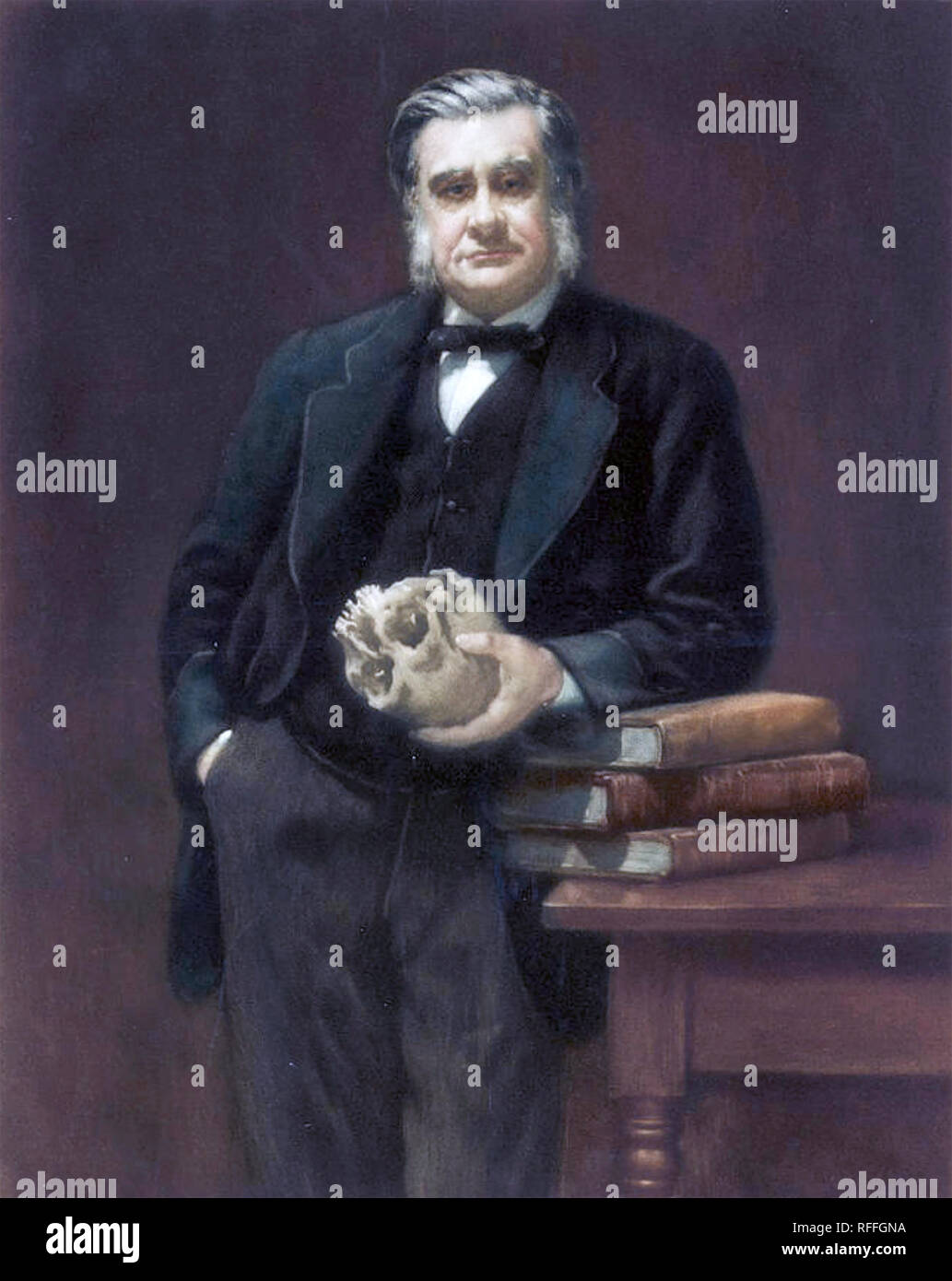 THOMAS HENRY HUXLEY (1825-1895) biologo inglese circa 1883 Foto Stock