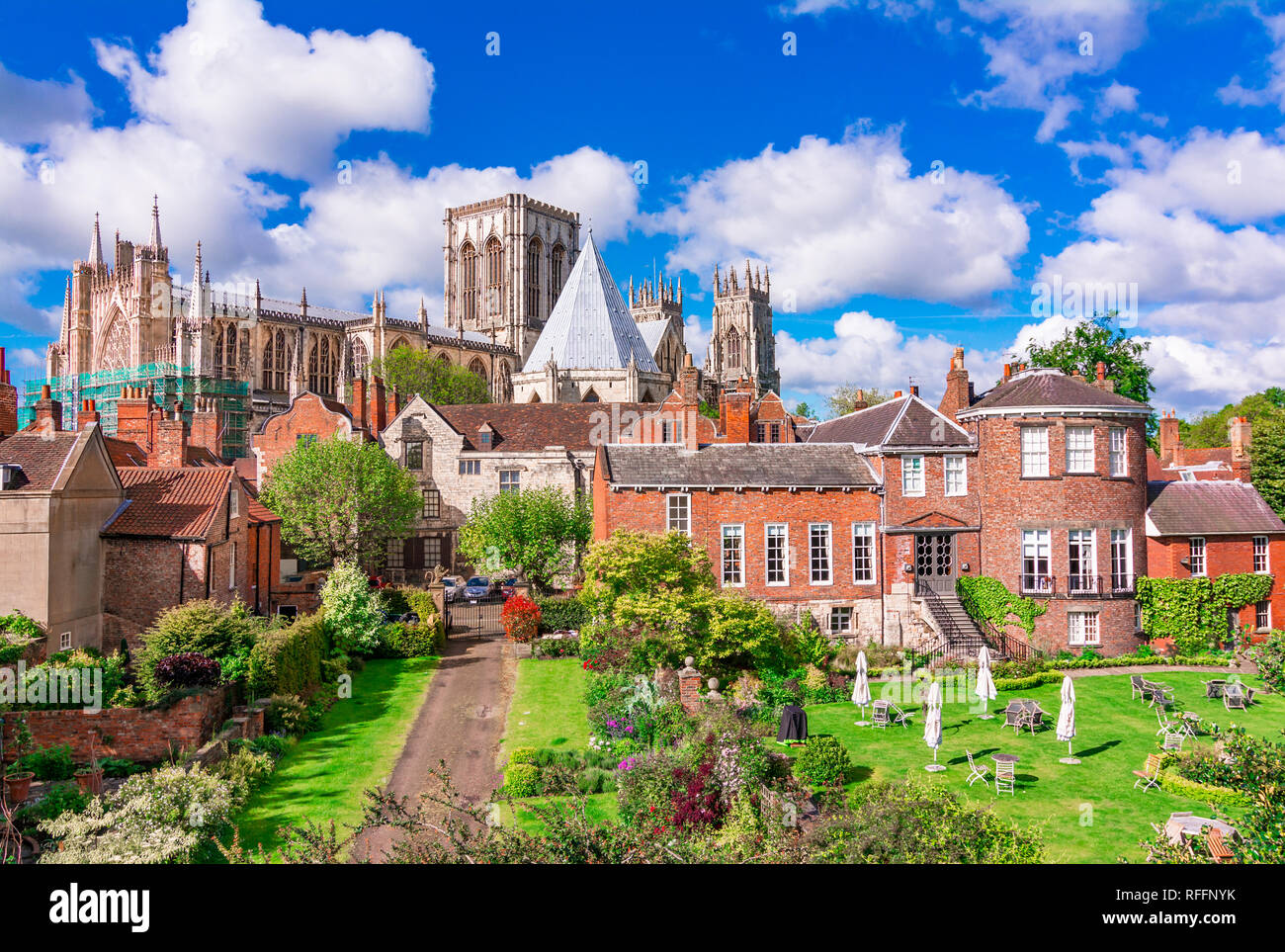 York, England, Regno Unito: York Minster, uno dei più grandi del suo genere in Europa settentrionale Foto Stock