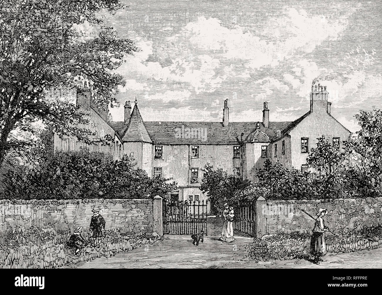 Casa Brunstane, Brunstane, Edimburgo, Scozia, XIX secolo Foto Stock