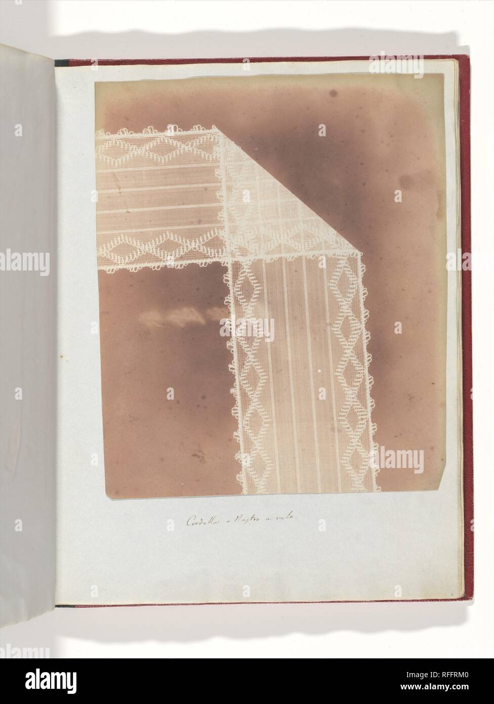 Cordella o nastro a velo. Artista: William Henry Fox Talbot (British, Dorset 1800-1877 Lacock). Dimensioni: 21,6 x 18 cm (8 1/2 x 7 1/16 in.). Data: 1839. Museo: Metropolitan Museum of Art di New York, Stati Uniti d'America. Foto Stock