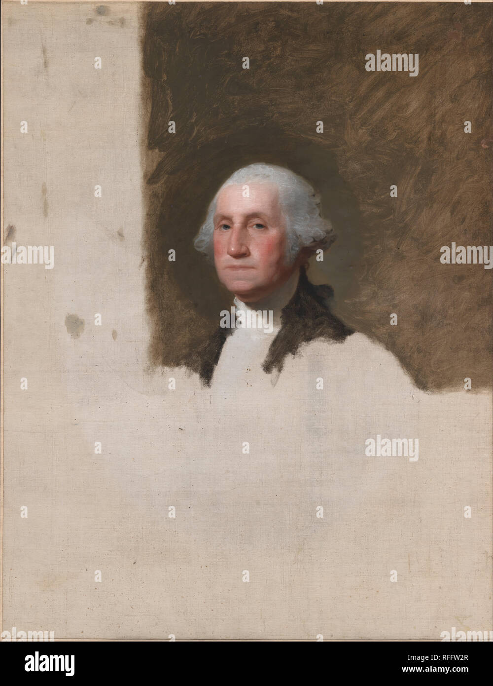 George Washington (l'Ateneo ritratto). Data/Periodo: 12 aprile 1796. La pittura. Olio su tela. Altezza: 1219 mm (47.99 in); larghezza: 940 mm (37 in). Autore: Gilbert Stuart. Foto Stock