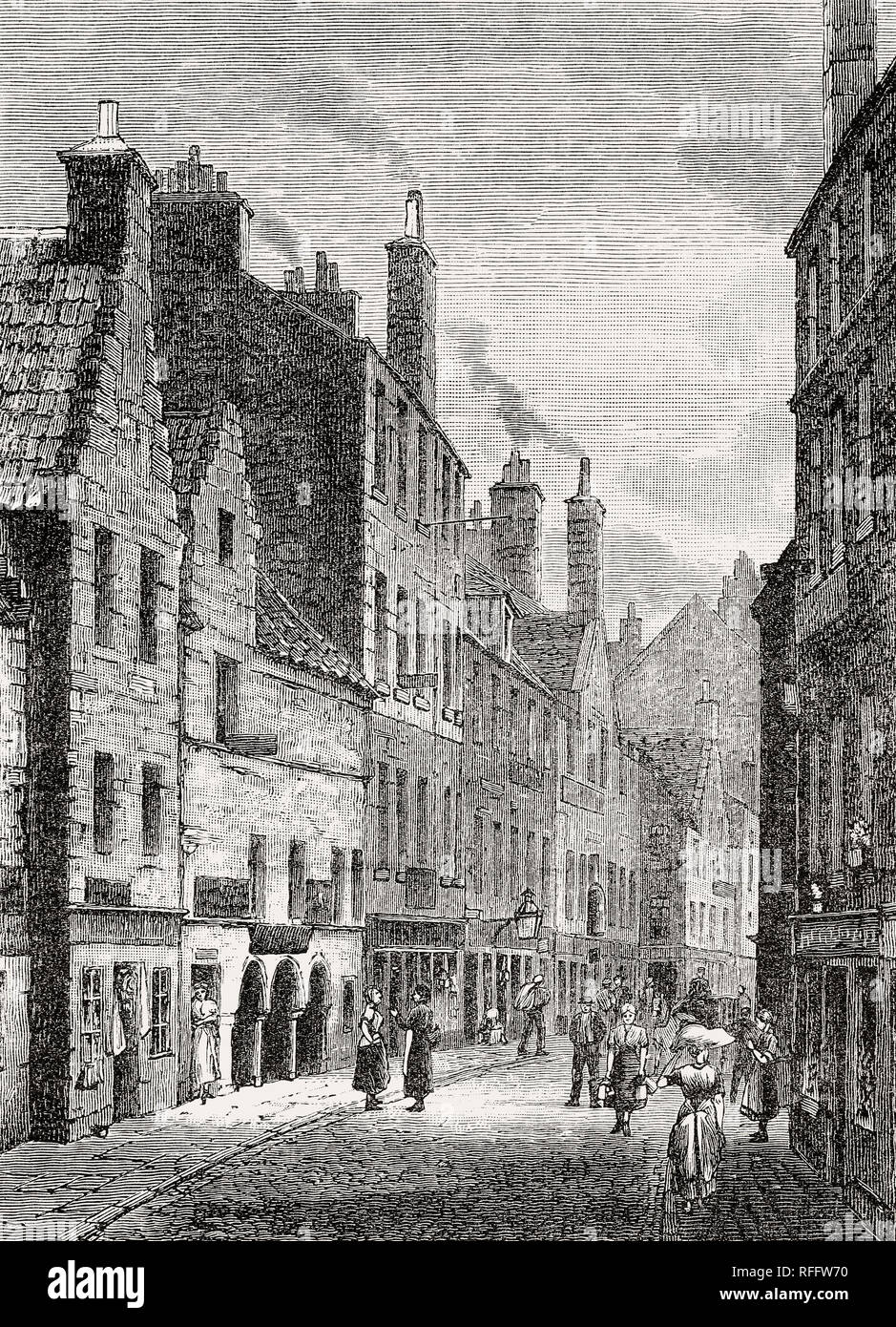 Kirkgate, Leith, Edimburgo, Scozia, XIX secolo Foto Stock