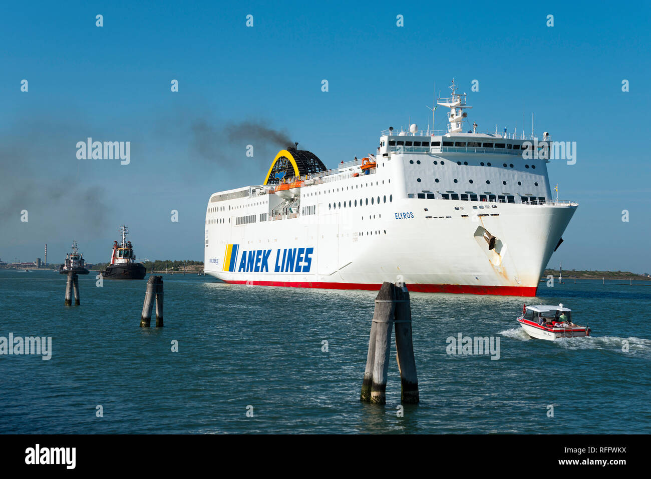 Traghetto Elyros, Anek Lines, Venezia, Italia Foto Stock
