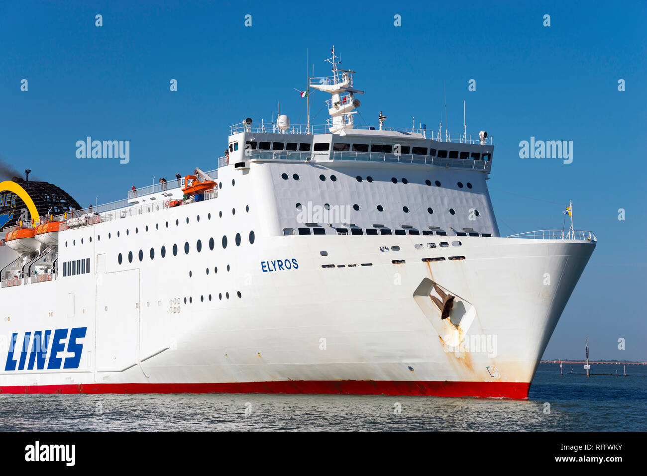 Traghetto Elyros, Anek Lines, Venezia, Italia Foto Stock