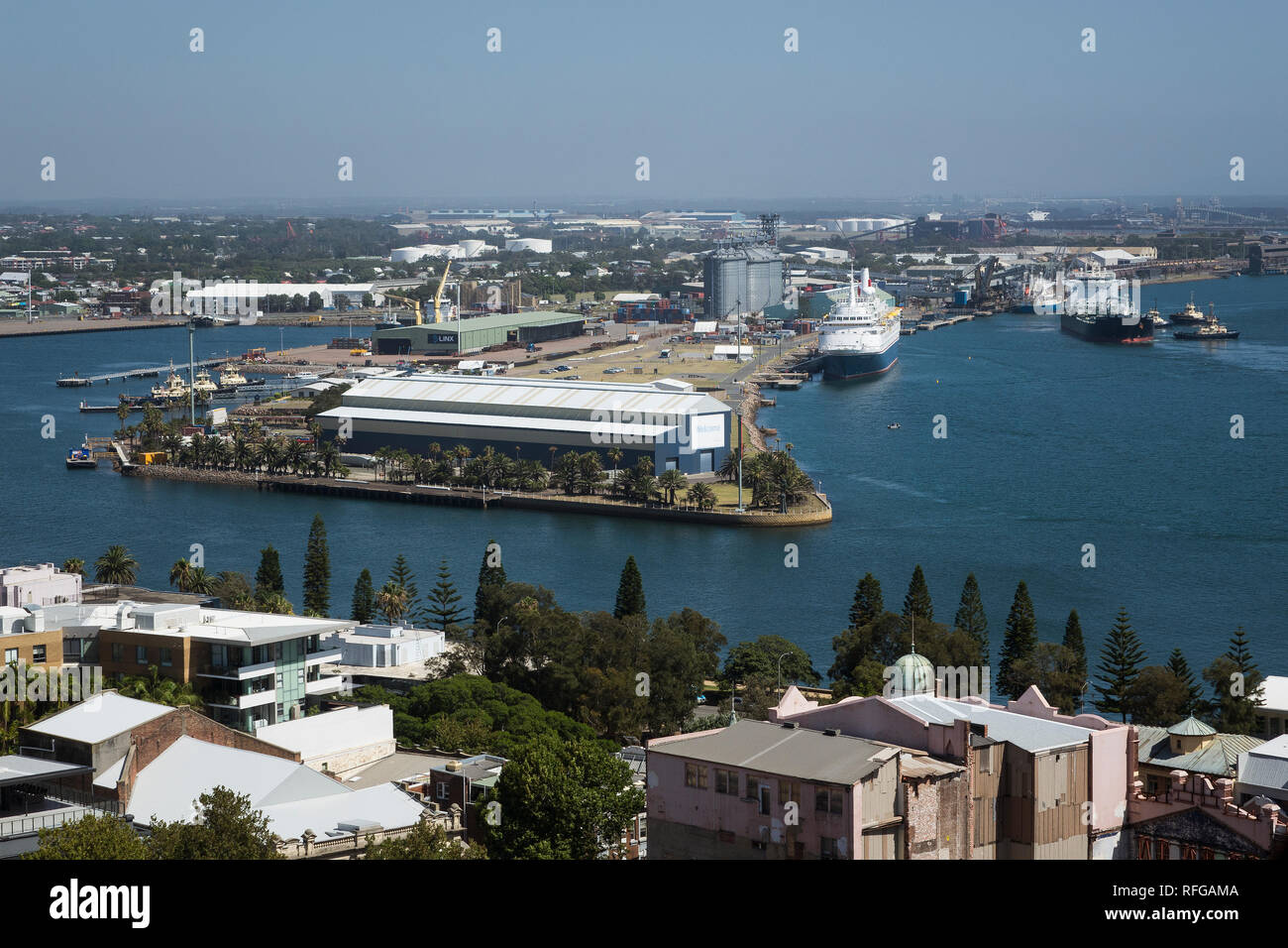 Australia, Nuovo Galles del Sud, Newcastle, dock Foto Stock