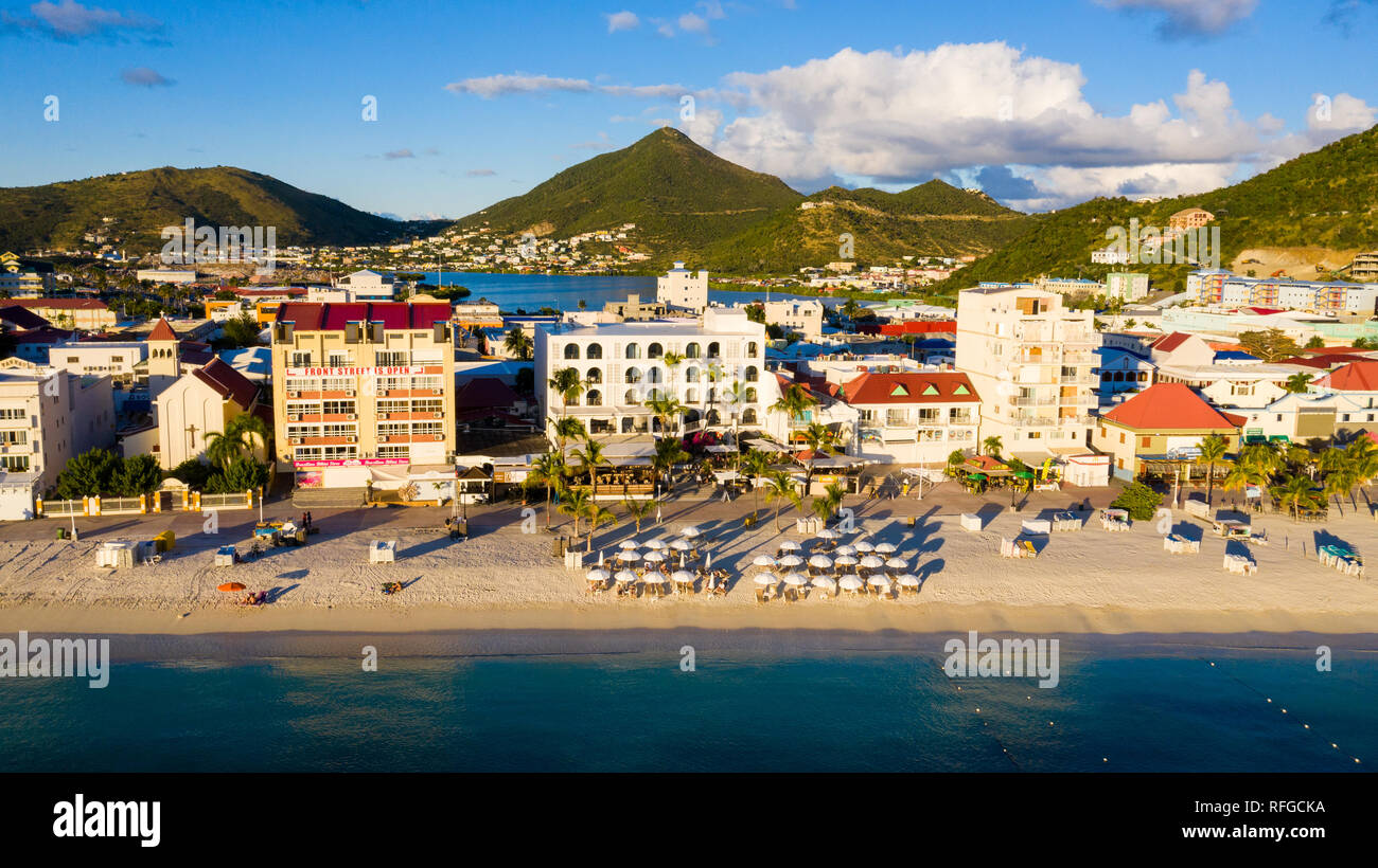 Philipsburg, Saint Martin isola, St Martin, Sint Maarten Mar dei Caraibi Foto Stock